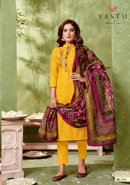 Vastu Ikkat Patola 3 Regular Wear Lawn Cotton Printed Designer Dress Material Collection